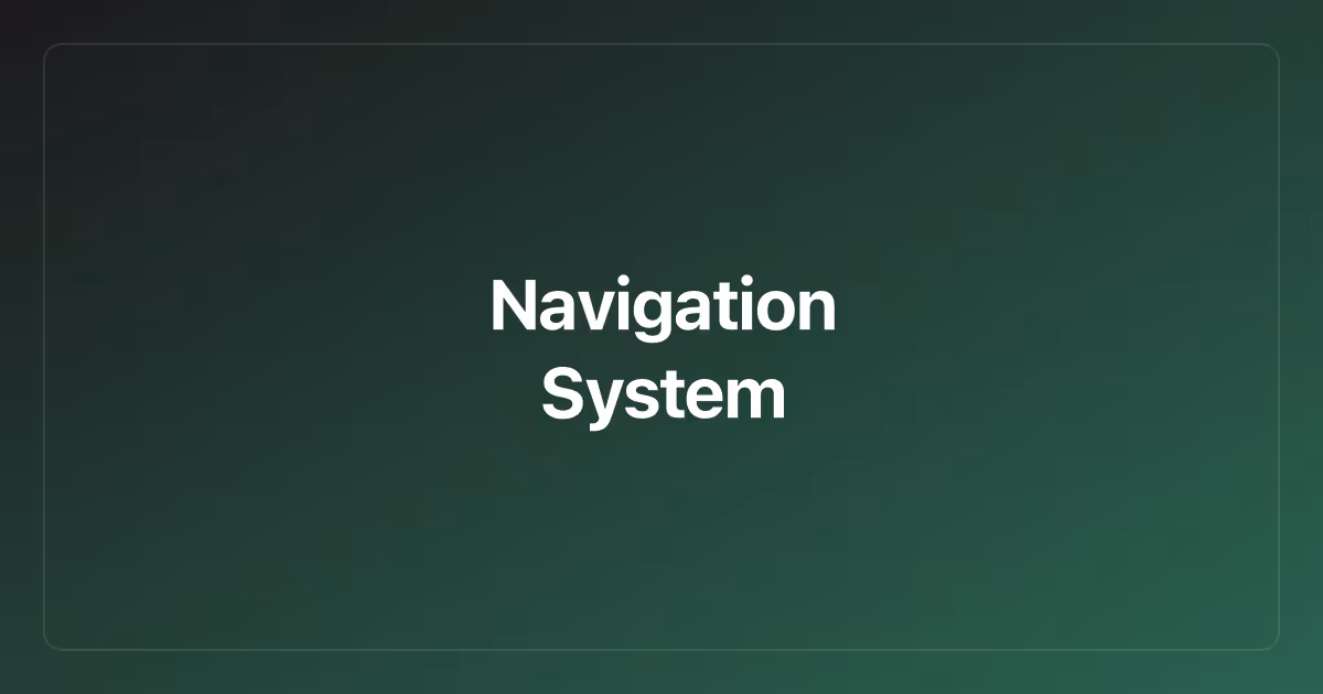 Navigation System