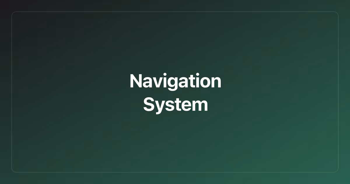 Navigation System